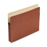 Expansion File Pocket, 1 3/4" Expansion, Letter Size, Rollover Gusset, Red