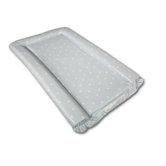 White Polka Dots Changing Mat in Blue