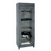 Standgarderobe "Lama" in Aluminium / Schwarz