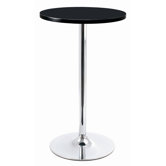 Bartisch "Atlanta 1" in Schwarz / Chrom