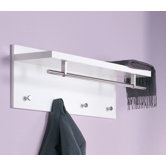 Wandgarderobe "PAXI 3" in Wei&szlig; hochglanz