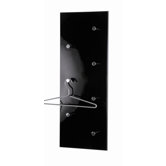 Wandgarderobe in Schwarz Hochglanz / Chrom / Nickel