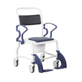 Boston Shower Chair in Grey / Blue