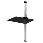 Plasma Single Shelf Support System in Black and Silver