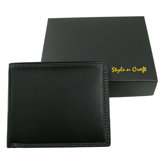 Bifold Passcase Wallet in Soft High Grade Cow Leather