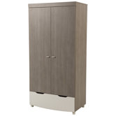 Kleiderschrank 2-t&uuml;rig "Theresa" in Steinpinie / Wei&szlig;