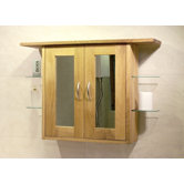 Aquarius Two Doors Double Bathroom Wall in Oak