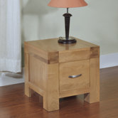 Rustic Oak Blonde Lamp Table