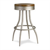 29.5" Donovan Swivel Barstool with Brushed Nickel