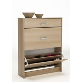 Schuhschrank "Borea" in Blondeiche mit 2 Klappen