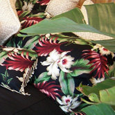 Orchids Black Tailored Sham