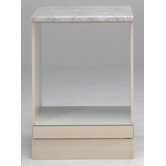 Minima Oven Cabinet in Light Maple/Aluminum Grey