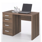 Function Plus Four Drawer Desk in Dark Walnut