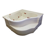 60" x 60" Whirlpool Deep Corner Bath Tub