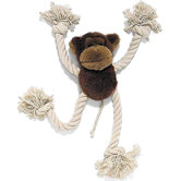 Moppets Plush and Rope Monkey Dog Toy