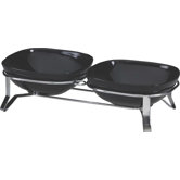 Metro Ceramic Double Diner in Black
