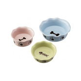 Ruffled Cat Dish in Blue