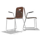 Gulp Armchair with Sled Frame