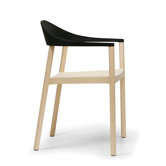 Monza Armchair with Black Back Rest