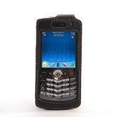Blackberry Pearl Leather Case in Black