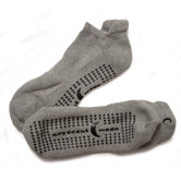ExerSock Large Yoga and Pilates Socks in Gray (3-Pack)