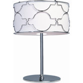 Morocco Two Light Table Lamp in Chrome