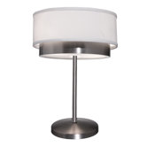 Scandia Two Light Table Lamp in Brushed Nickel