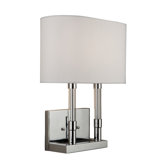Carlton Two Light Wall Sconce in Chrome