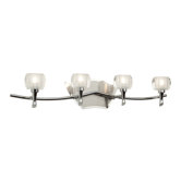 Monroe Four Light Bath Vanity in Durable Brushed Nickel and Chrome