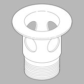 Lavatory Metal Flange Assembly Drain