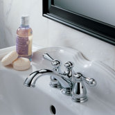 Leland Two Handle Mini-Widespread Kitchen Faucet with Less Handle
