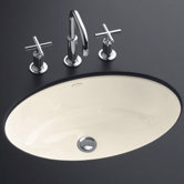 Thoreau 8.63" Undermount Bathroom Sink in Almond with Oversized 8" Centers