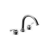 Fairfax Double Handle Deck Mount Tub Only Faucet Trim Lever Handle and Traditional Non-Diverter Slip-Fit Spout