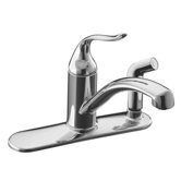 Coralais Decorator Single Handle Centerset Kitchen Faucet with Side Spray