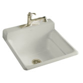 Bayview Three Hole Faucet Self Rimming Utility Sink