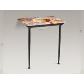 Ipanema Design On 31" X 21.875" X 0.75" Vitreous China Rectangular Countertop with Single Faucet Hole