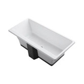 Reve 66.93" x 31.5" Freestanding Bath with Brilliant Ash Base