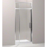 Lattis Semi-Frameless Pivot Shower Door with 0.375" Thick Crystal Clear Glass, 30" - 33" x 76"