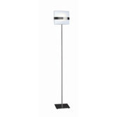 One Light Floor Lamp with Switch in Matte Chrome