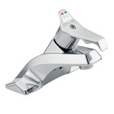 Commercial Centerset Bathroom Faucet with Single Lever Handle