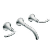 Icon Wall Mounted Bathroom Faucet with Double Handles