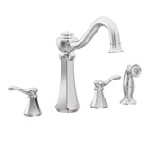 Vestige Two Handle Kitchen Faucet with Side Spray