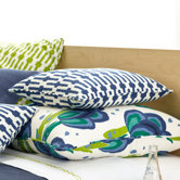 Graphic Traffic Links 26" Decorative Pillow in Indigo