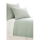 Chambray Linen Duvet Cover and Sham in Ocean