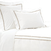 Ruched Duvet Cover and Shams in Platinum