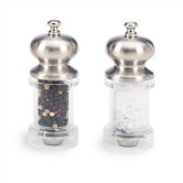 4.25'' Acrylic Duo With Brushed Top Mill/Shaker Set