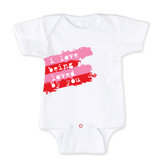 Baby Thoughts Bodysuit For Girl in White