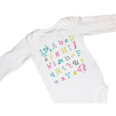 First Alphabet Long Sleeve Bodysuit