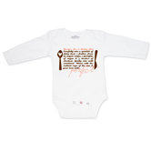 Recipe For A Baby Girl Bodysuit with Long Sleeve In White