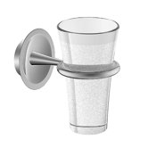 HansaMurano Tumbler Holder with Glass in Chrome